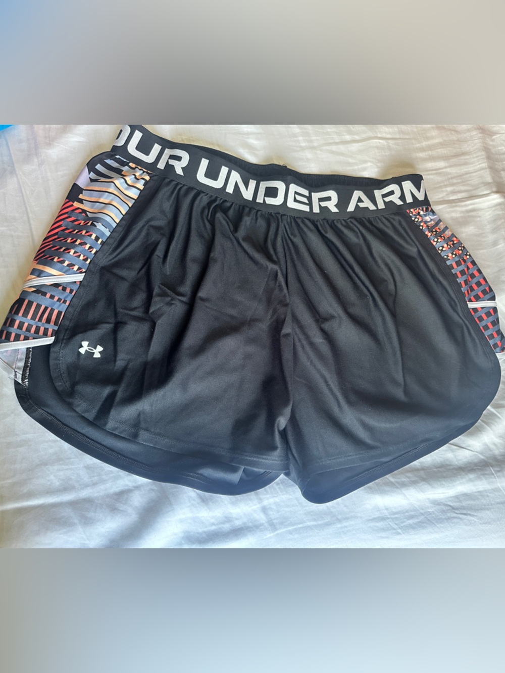 Under Armour Black Athletic Shorts with Elastic Waistband